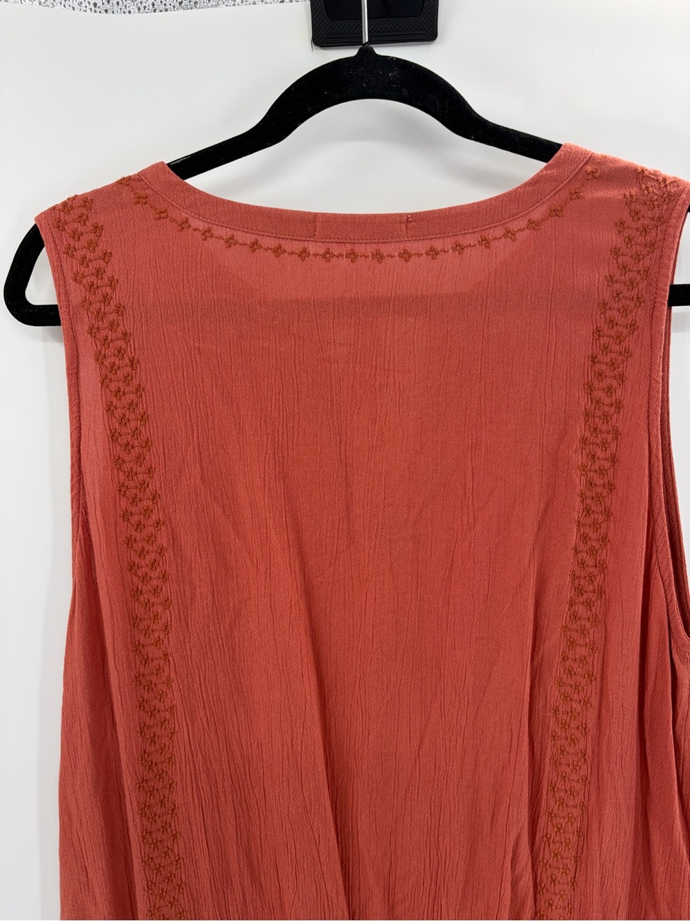 Prana seaview sky orange outdoors summer bohemian Rei smocked dress size medium - Picture 8 of 16